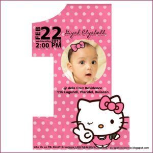 1st Birthday Invitation Layout