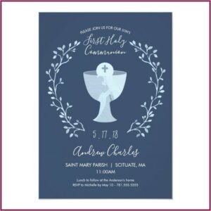 1st Communion Invitations Boy