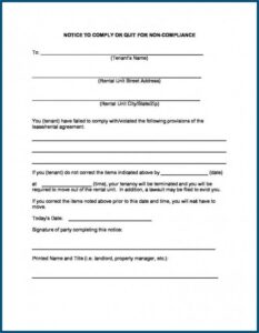 3 Day Eviction Notice Florida Template