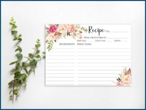 5x7 Recipe Card Template