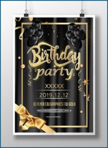 60th Birthday Flyer Template