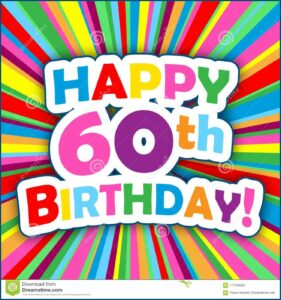 60th Birthday Poster Templates Free