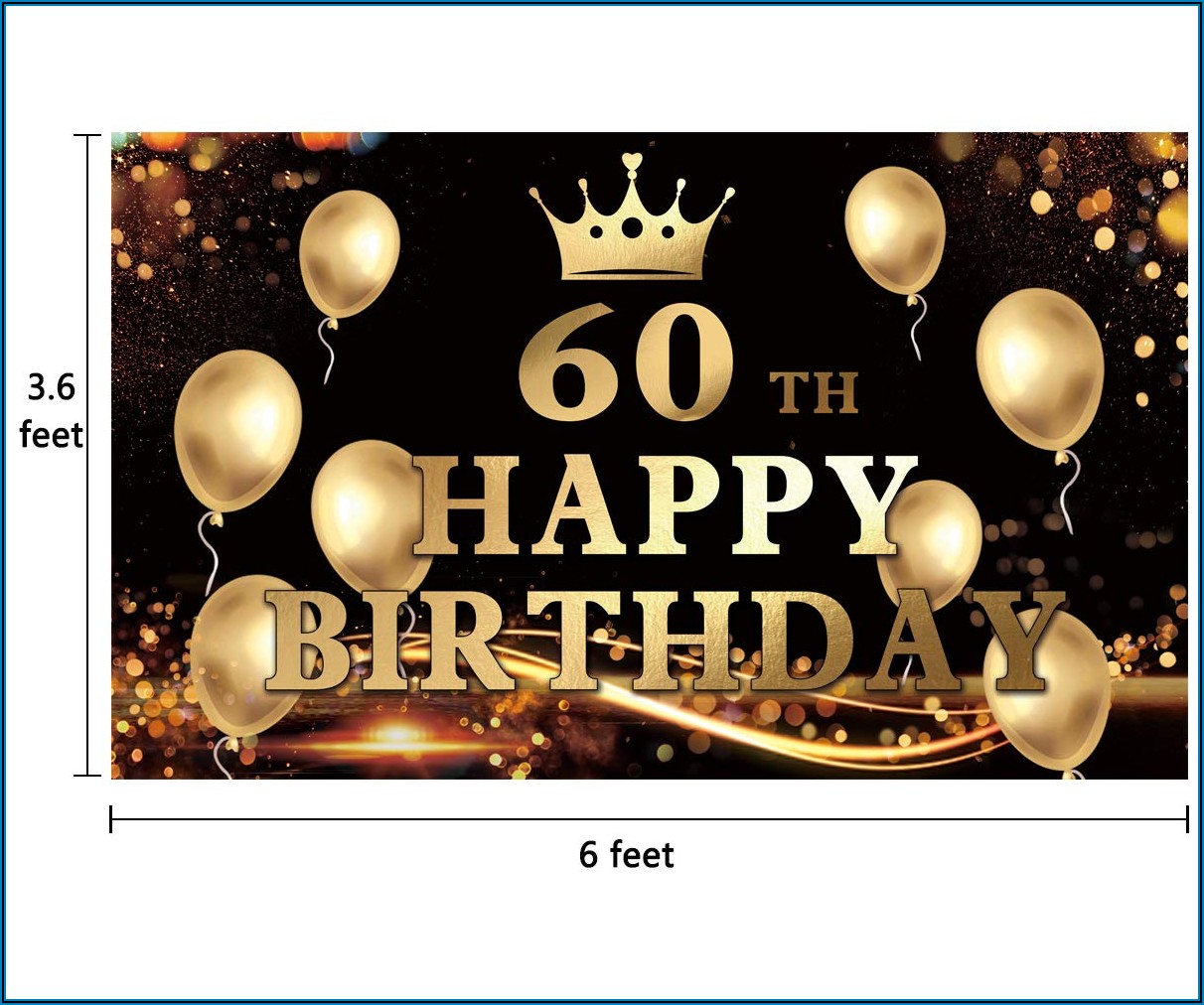 60th Birthday Template For Tarpaulin