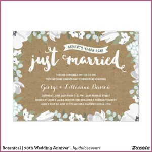 70th Wedding Anniversary Invitations