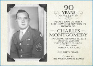 90th Birthday Templates Invitations