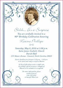95th Birthday Invitation Templates