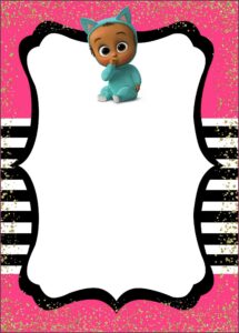 African American Boss Baby Girl Invitations