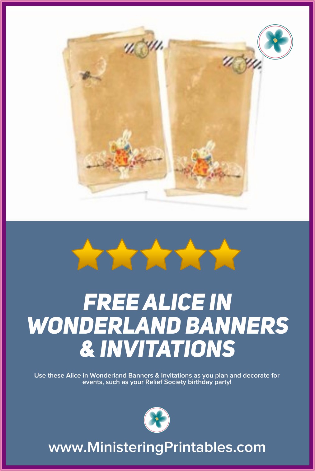 Alice In Wonderland Invitations Free Printables
