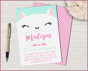 Are You Kitten Me Birthday Invitation