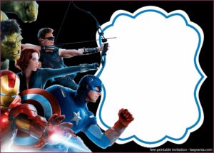 Avengers Invitation Card Template