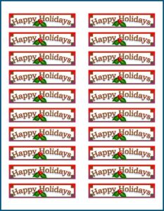 Avery 5160 Gift Tag Template