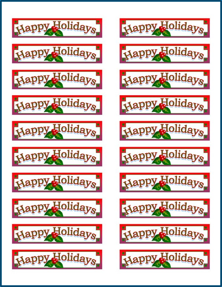 Avery 5160 Gift Tag Template