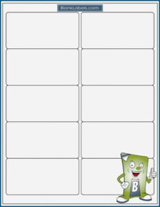 Avery Address Label Templates 10 Per Sheet