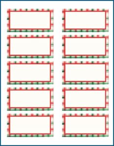 Avery Gift Tag Template Christmas