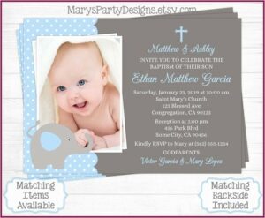 Baby Boy Dedication Invitation Template