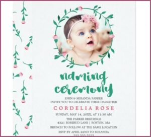 Baby Naming Ceremony Invitation Card Template Free