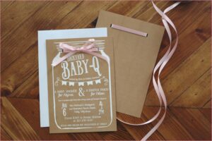 Baby Q Mason Jar Invitations