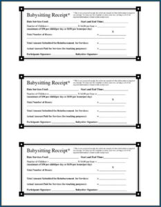 Babysitting Invoice Template