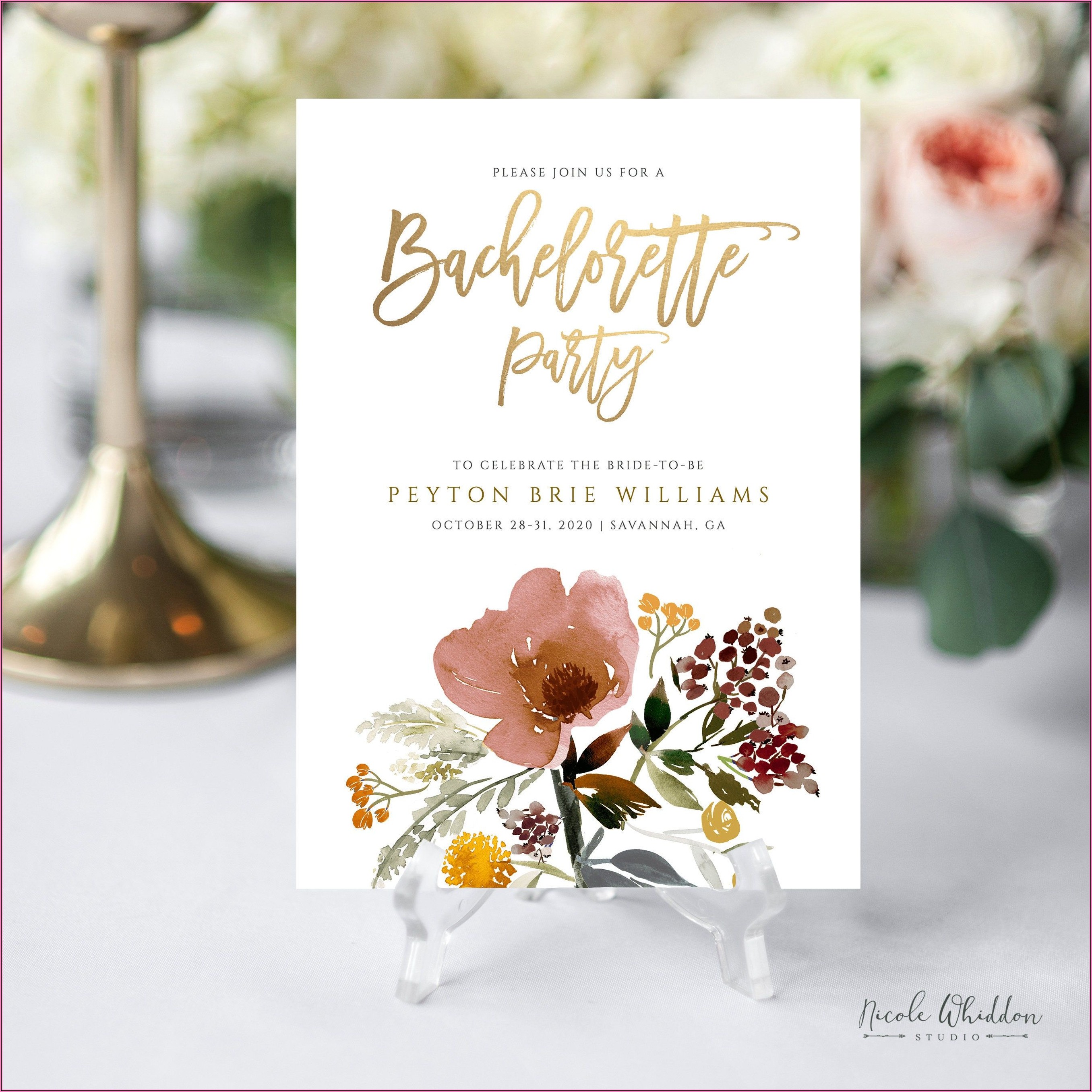 Bachelorette Party Invites With Itinerary