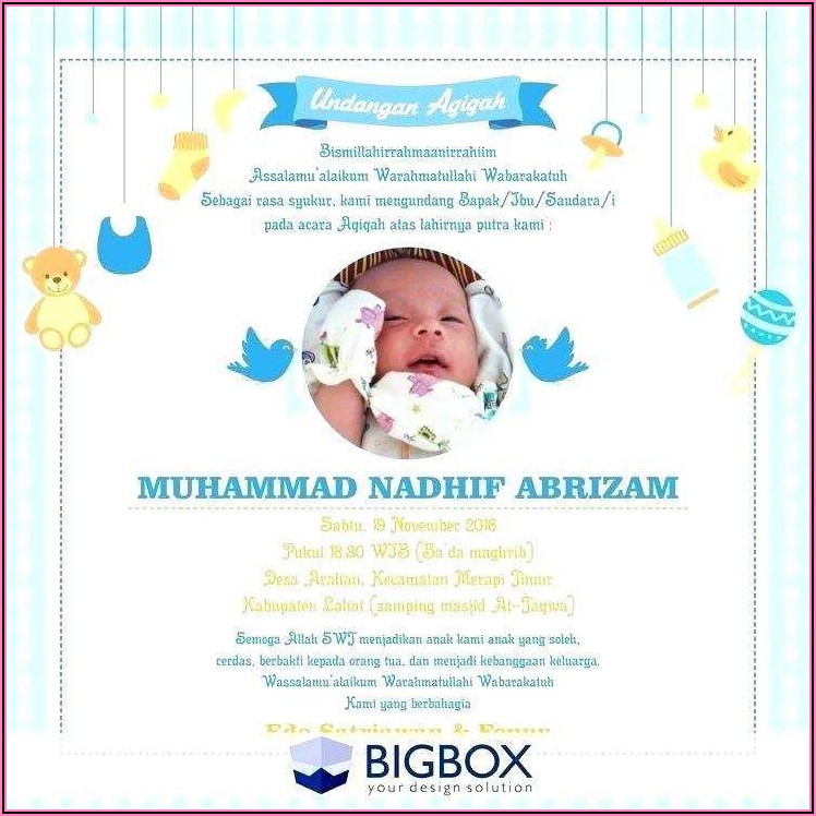 Background Aqiqah Invitation Card Template