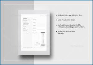 Bakery Invoice Template Excel