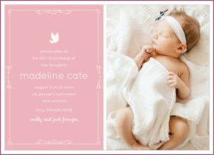 Baptism Invitations With Rsvp Cards