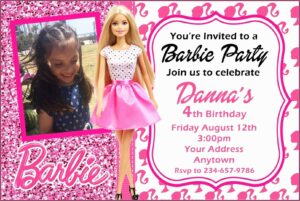Barbie Invitations Templates Free