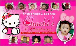 Birthday Invitation Card Layout Hello Kitty