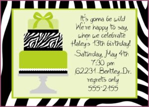 Birthday Invitation Wording For 12 Year Old