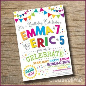 Birthday Invitation Wording For No Siblings