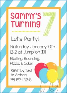 Birthday Invitations Templates Word