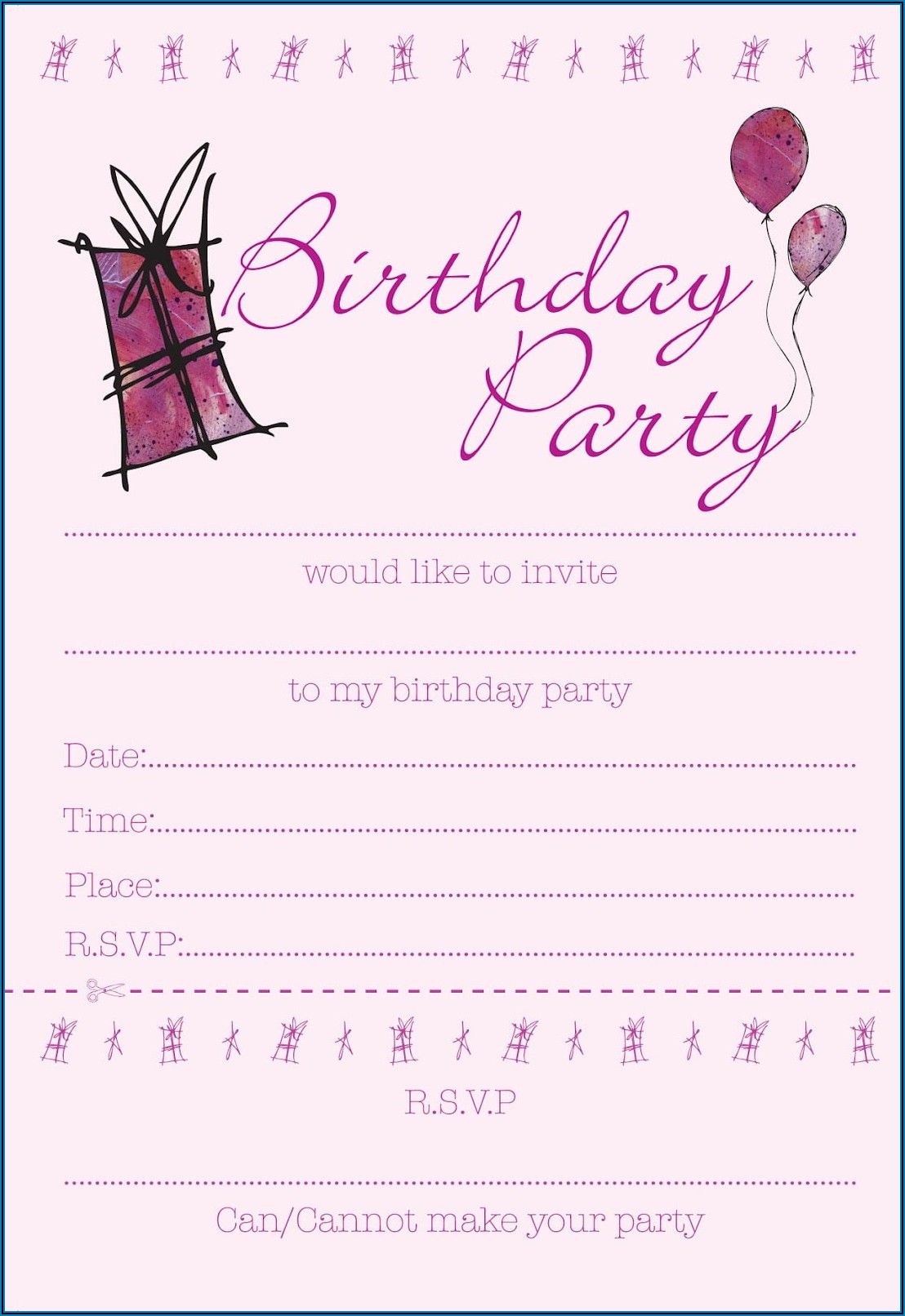 Birthday Invitations Templates