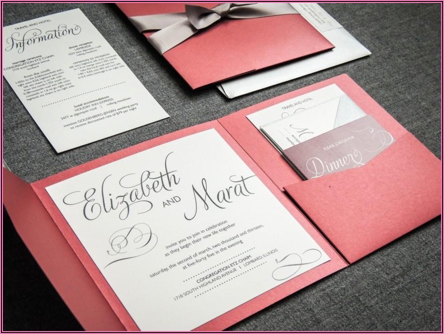 Black Red And White Wedding Invitations