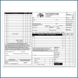 Blank Auto Repair Invoice Template