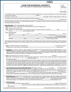 Blank Rental Lease Agreement Template