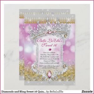 Bling Sweet 16 Invitations