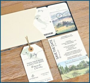 Boarding Pass Wedding Invitation Design