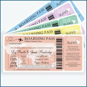 Boarding Pass Wedding Invitations