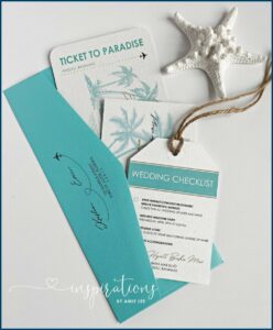 Boarding Pass Wedding Invitations Beach
