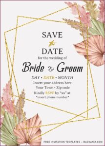 Bohemian Wedding Invitation Templates Free
