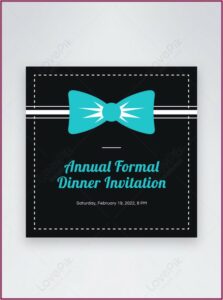Bow Tie Invitation Template Free