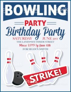 Bowling Party Invitation Template