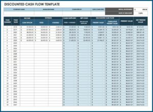 Business Cash Flow Template Google Sheets