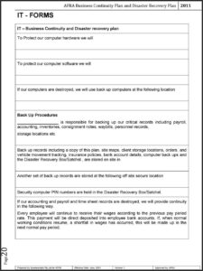 Business Continuity And Disaster Recovery Plan Template Nz