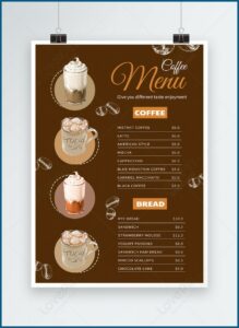 Cafe Menu Template Free