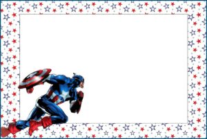 Captain America Free Printable Invitations