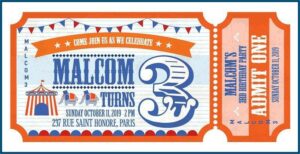 Carnival Ticket Birthday Invitation Template