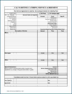 Catering Contract Agreement Template