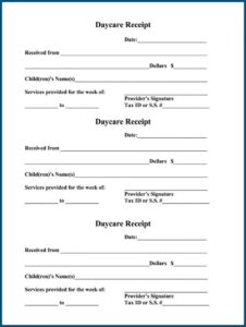 Child Care Invoice Template