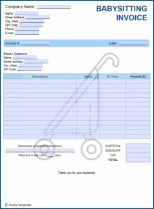 Child Care Invoice Template Uk